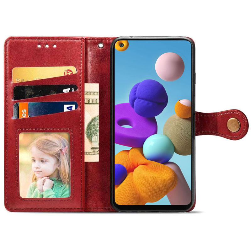 Шкіряний чохол-книжка GETMAN Gallant (PU) для Samsung Galaxy A21s