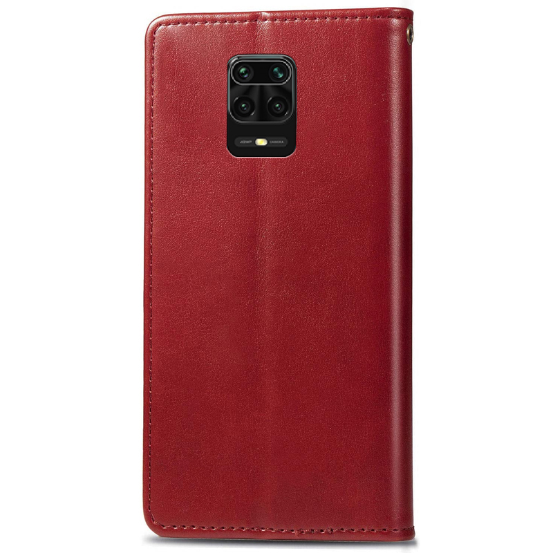 Шкіряний чохол-книжка GETMAN Gallant (PU) для Xiaomi Redmi Note 9s / Note 9 Pro / Note 9 Pro Max Червоний