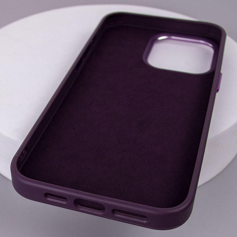 Шкіряний чохол Bonbon Leather Metal Style with Magnetic Fit для Apple iPhone 14 (6.1") Синій / Indigo