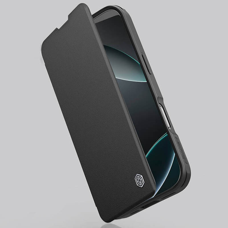 Шкіряний чохол-книжка Nillkin Qin Prop Plain Camshield для Apple iPhone 16 Pro Max (6.9") Classic Black