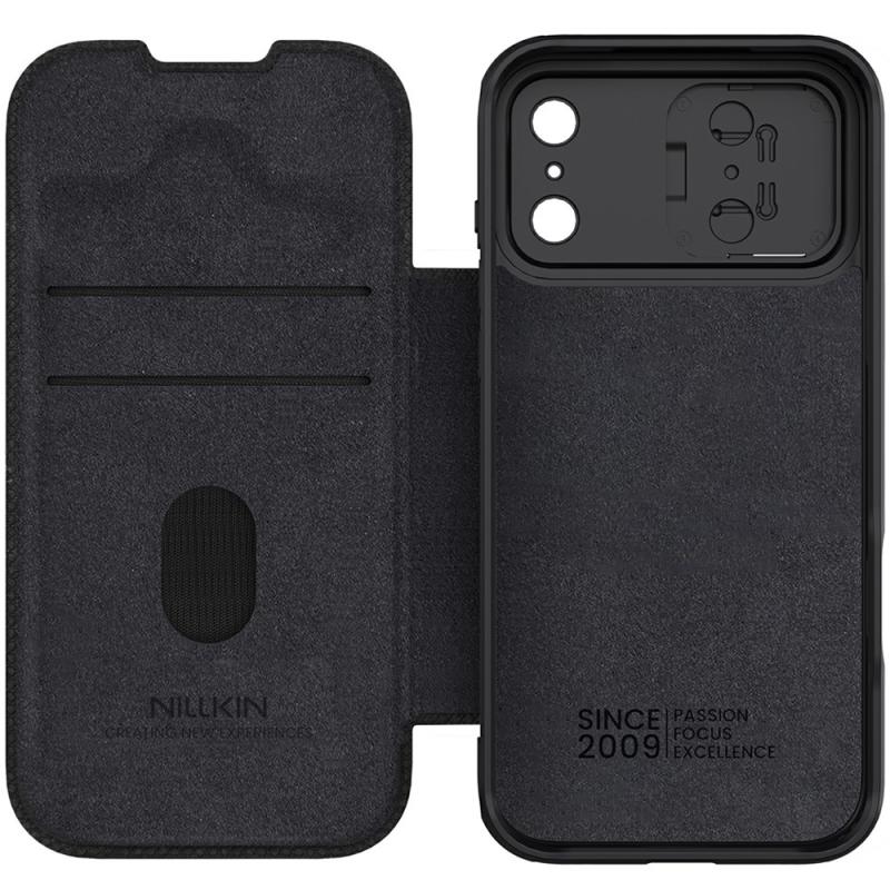 Шкіряний чохол-книжка Nillkin Qin Pro Camshield для Apple iPhone 17 Pro Max / 18 Pro Max (6.9") Black