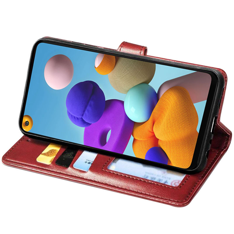 Шкіряний чохол-книжка GETMAN Gallant (PU) для Samsung Galaxy A21s