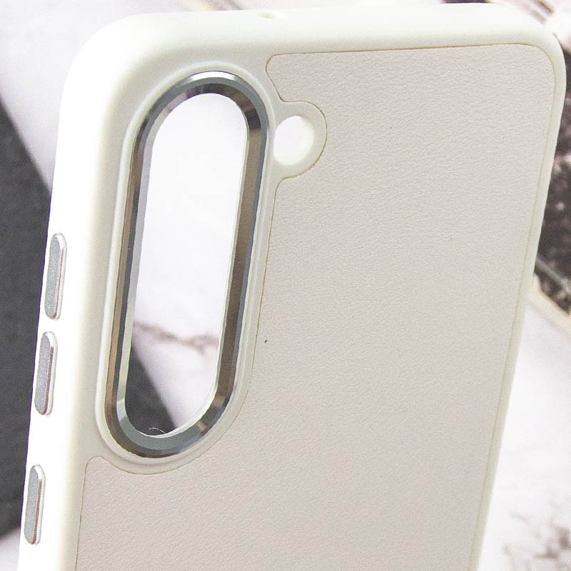 Шкіряний чохол Bonbon Leather Metal Style для Samsung Galaxy S23 + Білий / White