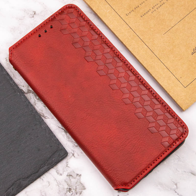 Шкіряний чохол-книжка GETMAN Cubic (PU) для Samsung Galaxy M14 5G Червоний