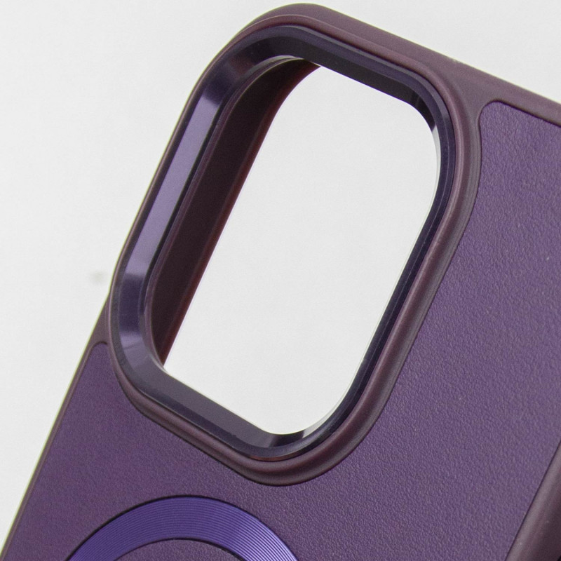 Шкіряний чохол SnapCase with Magnetic Fit для Apple iPhone 13 Pro Max (6.7") Dark Purple