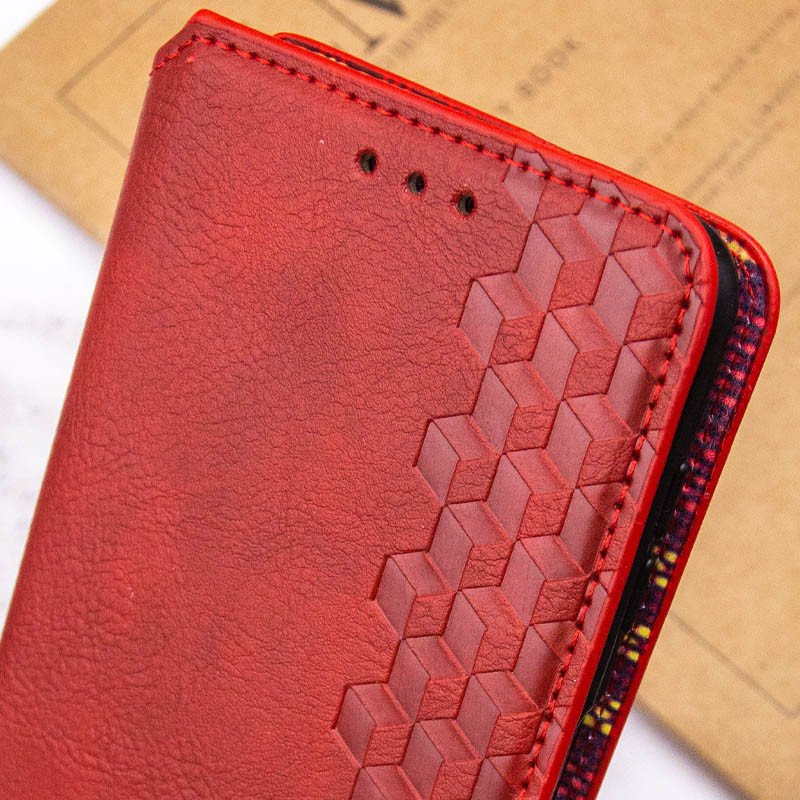 Шкіряний чохол-книжка GETMAN Cubic (PU) для Samsung Galaxy M14 5G Червоний
