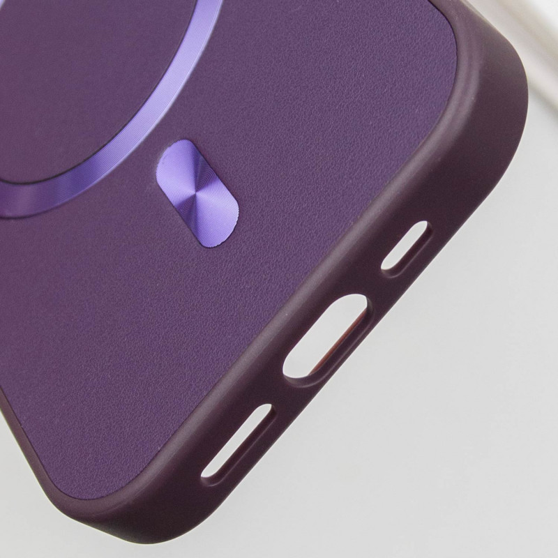Шкіряний чохол SnapCase with Magnetic Fit для Apple iPhone 13 Pro Max (6.7") Dark Purple