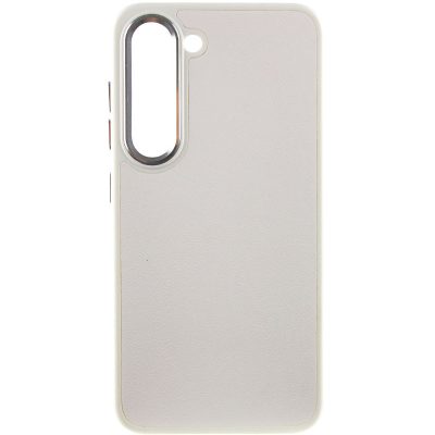 Шкіряний чохол Bonbon Leather Metal Style для Samsung Galaxy S22+ Білий / White