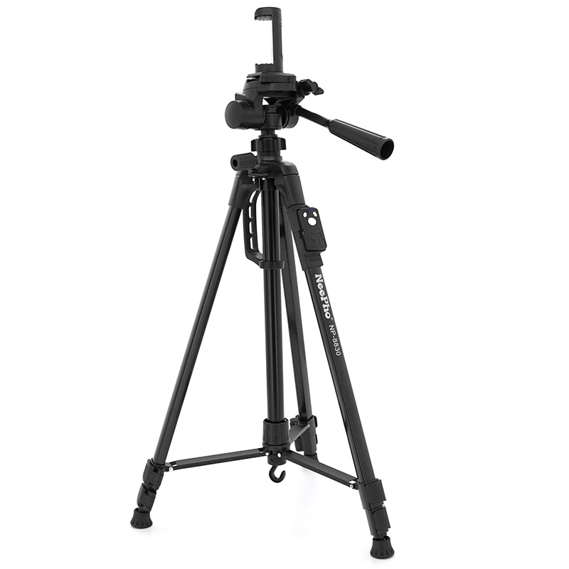 Штатив NeePho NP-8830 для зйомки 54-155см з розборним тримачем у чохлі + пульт Black