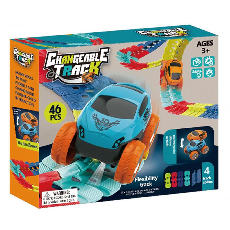 Інтерактивний трек з інерційною машинкою SHT 088 Changeable Trak (46pcs/1CAR) Colorful