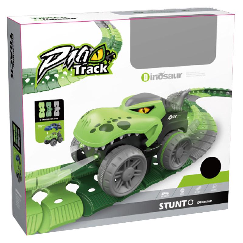 Інтерактивний трек з інерційною машинкою SHT 5510-5 Dino Trak (168pcs/1CAR) Green