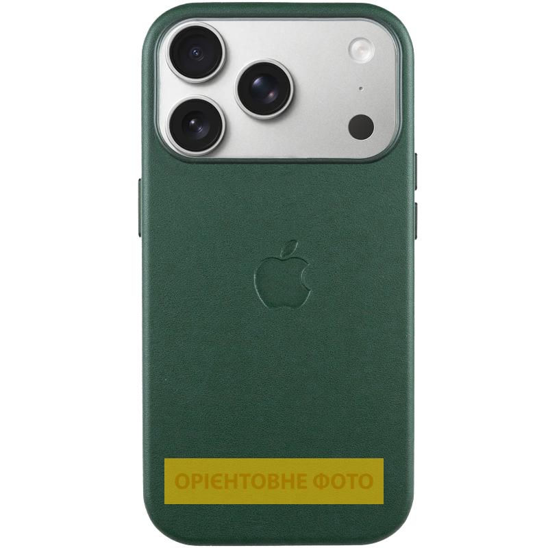 Чохол шкіряний Leather Case (AA) with Magnetic Fit and Animation для Apple iPhone 17 (6.3") Canary Yellow