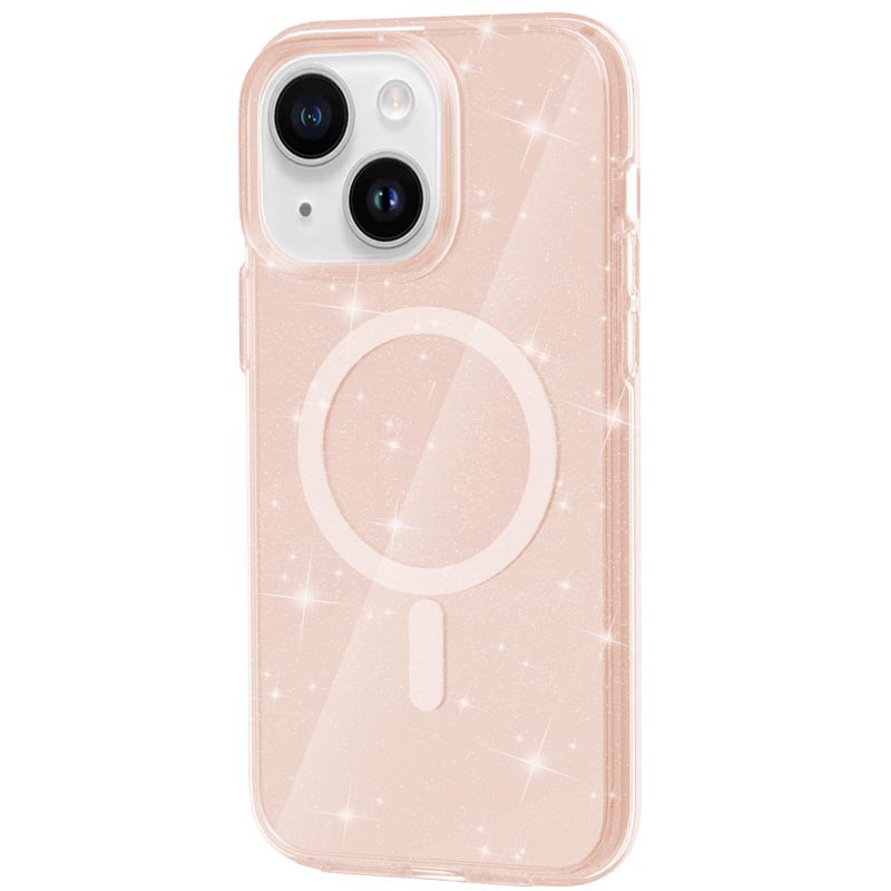 Чохол TPU Galaxy Sparkle Magnetic Fit для Apple iPhone 15 Plus (6.7″) Gold + Glitter