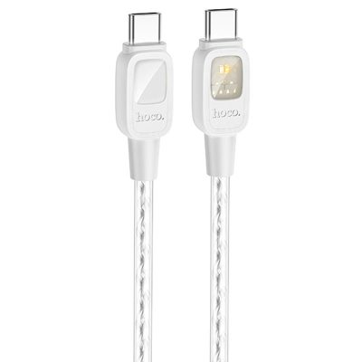 Дата кабель Hoco U124 Stone silicone power-off 60W USB-C → USB-C (1.2 м)