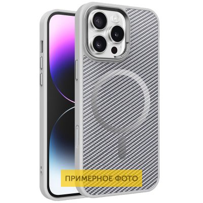 Чохол TPU + PC Carbon Mirage with Magnetic Fit для Apple iPhone 16 Plus (6.7″) Grey