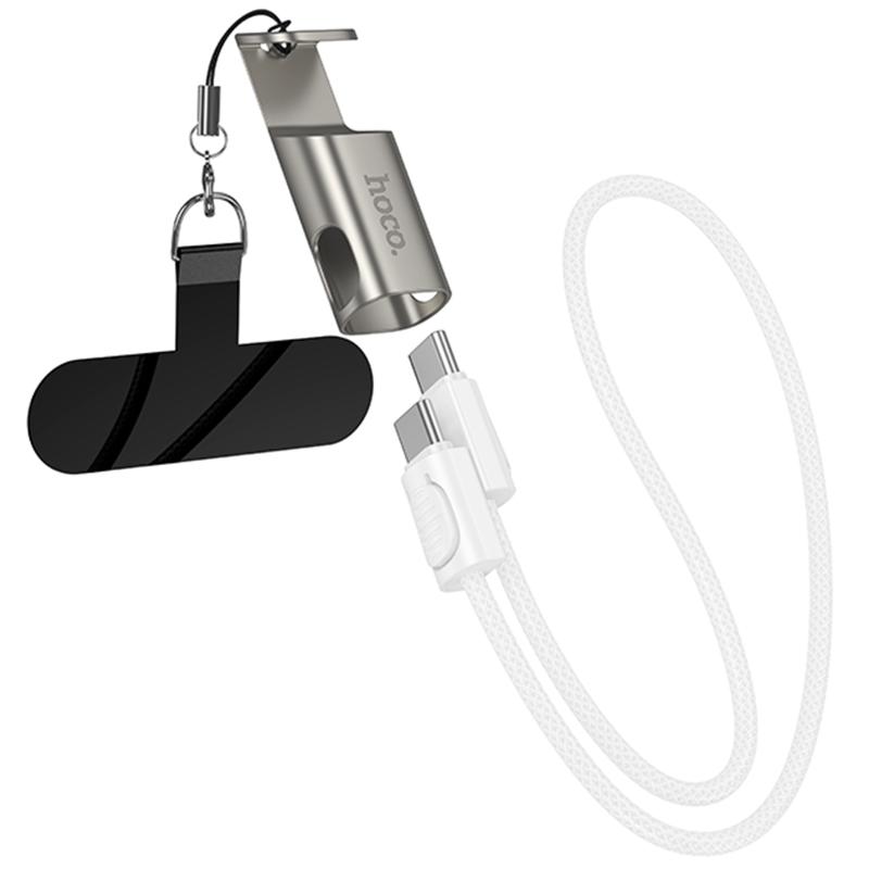 Дата кабель Hoco X126 Experto USB-C → USB-C 60W + Phone Holder & Lanyard (0.35 м)