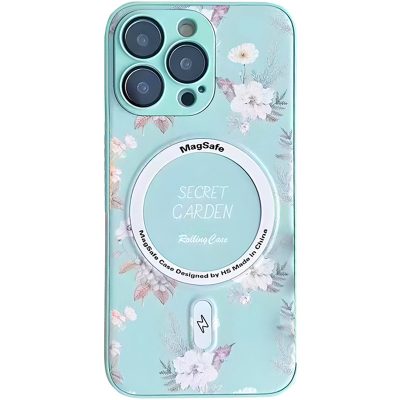 TPU + PC чохол Secret Garden with Magnetic Fit для Apple iPhone 14 Pro (6.1″)
