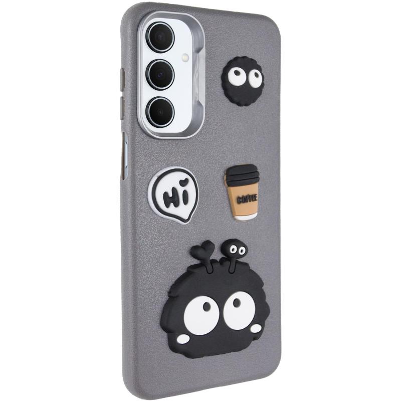 Чохол TPU Leather Toys для Samsung Galaxy S24 FE Monster / Grey
