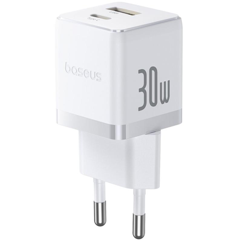 Мережевий зарядний пристрій Baseus Palm Fast Charger 30W (1×USB-A / 1×USB-C) (P1011160A)