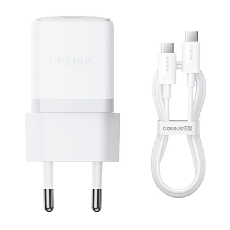 Мережевий зарядний пристрій Baseus Palm Fast Charger 30W (1×USB-C) + кабель USB-C → USB-C (P10111605113-01)