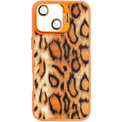 Чохол TPU + PC Wild Leopard with Magnetic Fit and Lens для Apple iPhone 13 / 14 (6.1″) Orange