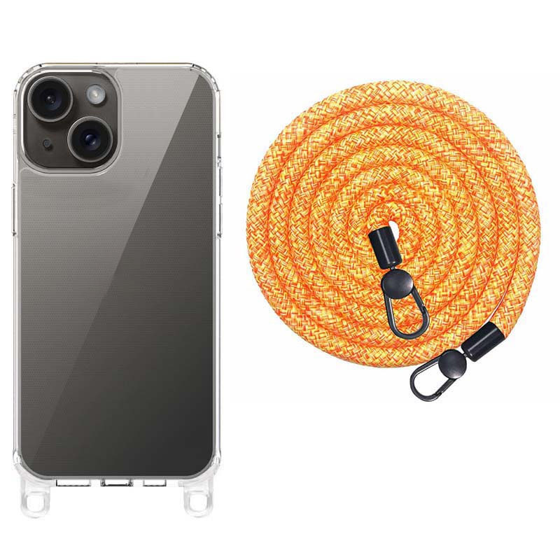 Чохол TPU Transparent with Straps для Apple iPhone 15 (6.1")