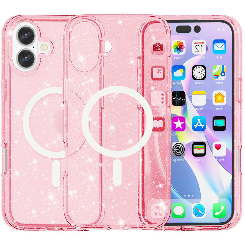 Чохол TPU Galaxy Sparkle Magnetic Fit для Apple iPhone 16 (6.1")