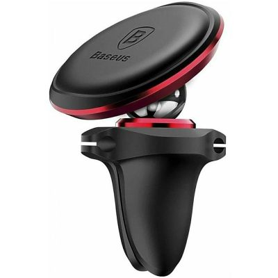 Автотримач Baseus Magnetic OS with cable clip (air outlet) (C40141201113)
