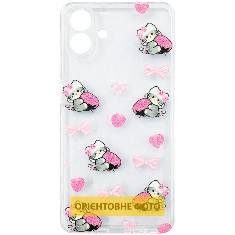 Чохол TPU Clear Joy для Samsung Galaxy A56 5G Strawberry Cats