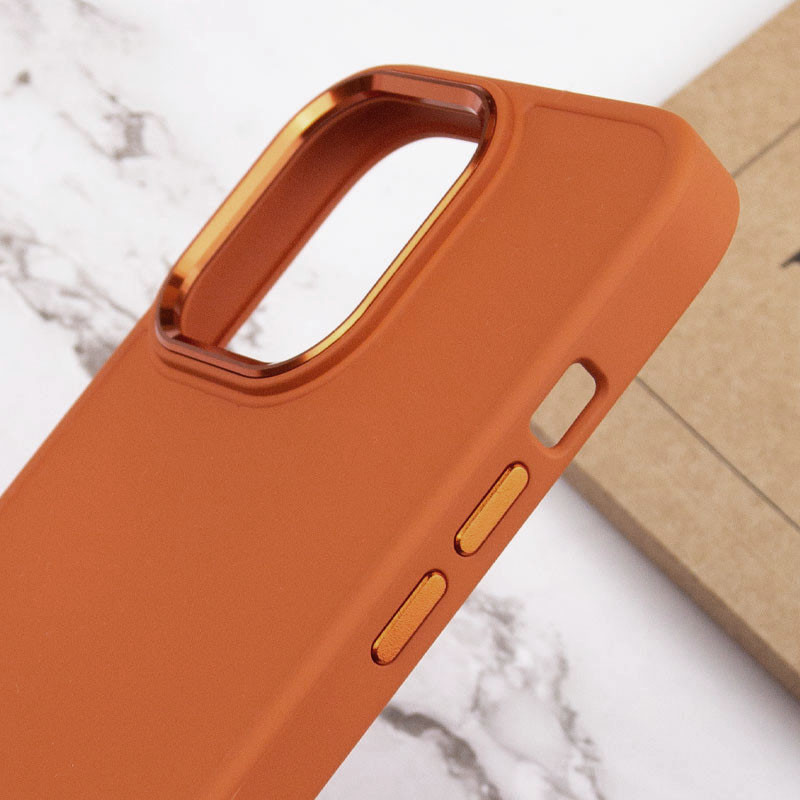 TPU чохол Bonbon Metal Style для Apple iPhone 13 Pro Max (6.7") Помаранчевий / Papaya