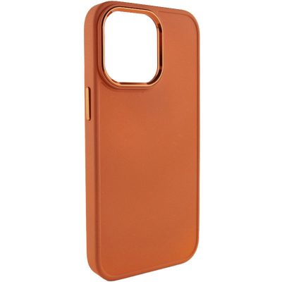 TPU чохол Bonbon Metal Style для Apple iPhone 13 Pro Max (6.7") Помаранчевий / Papaya