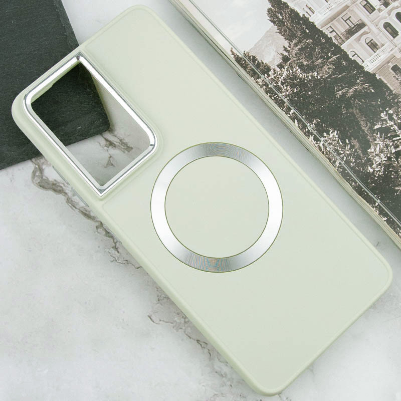 TPU чохол Bonbon Metal Style with Magnetic Fit для Samsung Galaxy S23 Ultra Білий / White