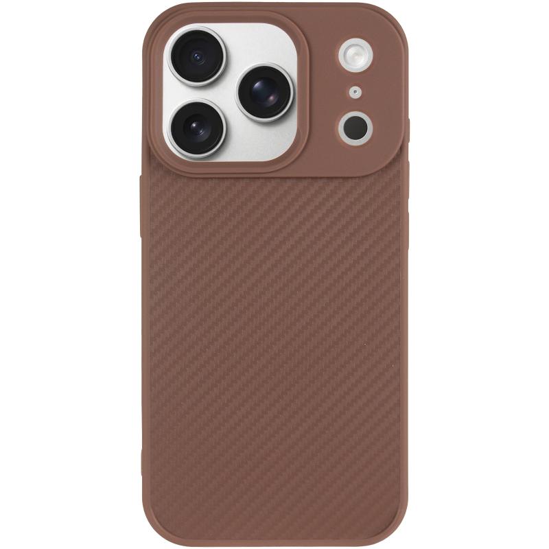 TPU чохол Carbon Protective with Magnetic Fit для Apple iPhone 17 Pro (6.3") Coffee