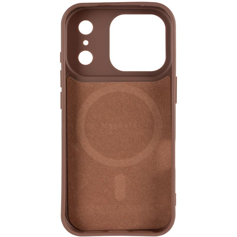 TPU чохол Carbon Protective with Magnetic Fit для Apple iPhone 17 Pro (6.3") Coffee