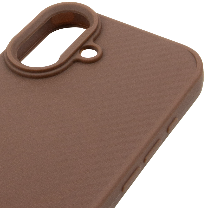 TPU чохол Carbon Protective with Magnetic Fit для Apple iPhone 17 (6.3") Coffee