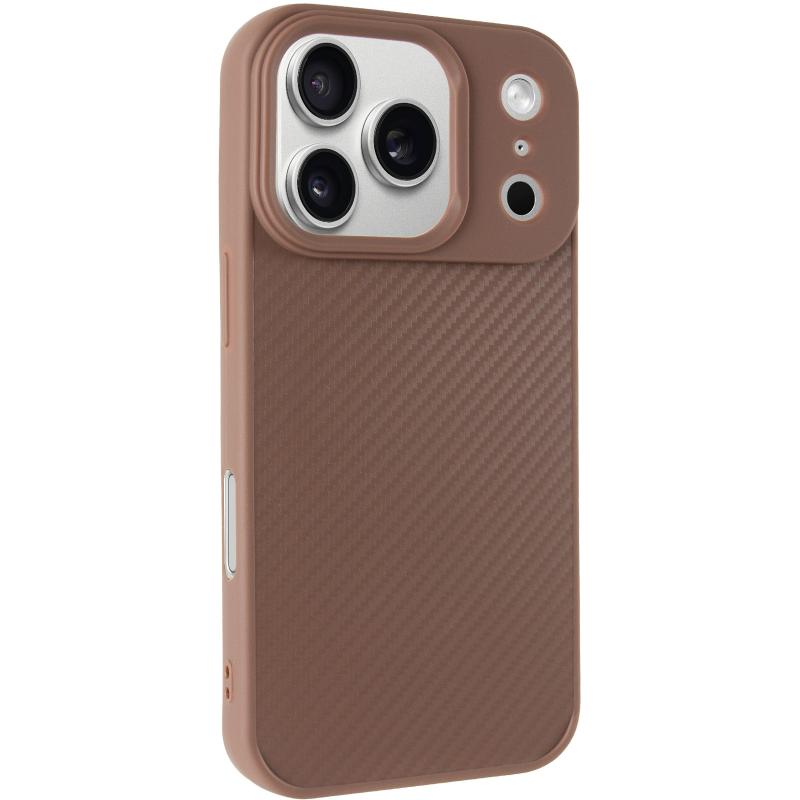 TPU чохол Carbon Protective with Magnetic Fit для Apple iPhone 17 Pro (6.3") Coffee