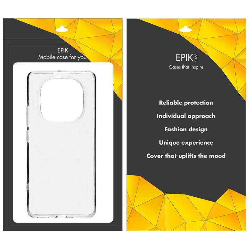 TPU чохол Epic Transparent 1,5mm для Xiaomi Redmi Note 14 Pro 4G Безбарвний (прозорий)