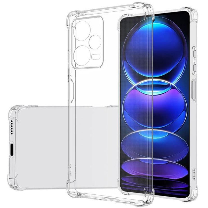 TPU чохол GETMAN Ease logo посилені кути Full Camera для Xiaomi Redmi Note 12 Pro + 5G Безбарвний (прозорий)
