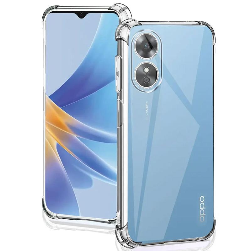 TPU чохол GETMAN Ease logo посилені кути Full Camera для Oppo A98 Безбарвний (прозорий)