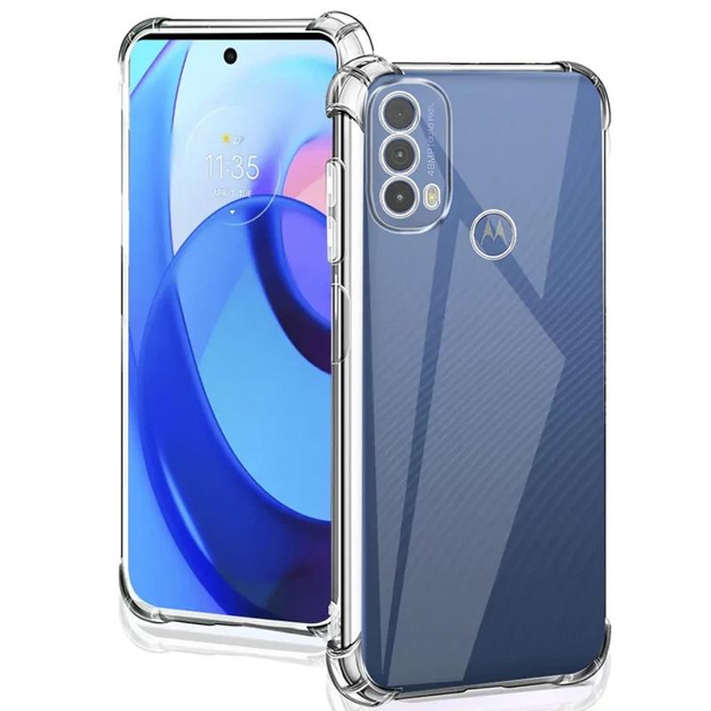 TPU чохол GETMAN Ease logo посилені кути Full Camera для Motorola Moto E40 / E30 Безбарвний (прозорий)