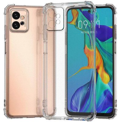 TPU чохол GETMAN Ease logo посилені кути Full Camera для Motorola Moto G32 Безбарвний (прозорий)