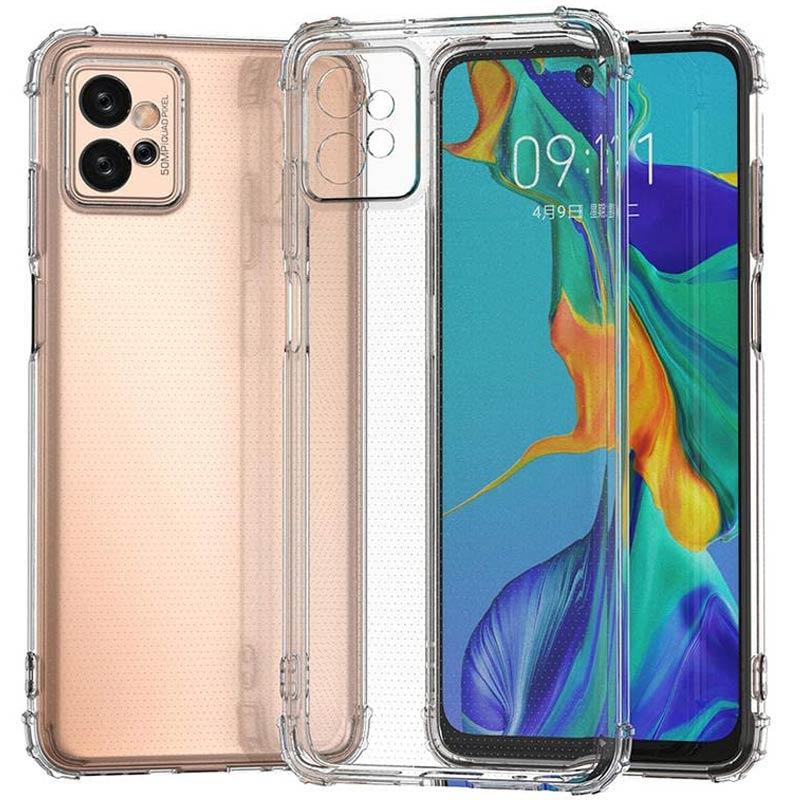 TPU чохол GETMAN Ease logo посилені кути Full Camera для Motorola Moto G32 Безбарвний (прозорий)