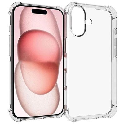 TPU чохол GETMAN Ease logo посилені кути для Apple iPhone 16 Plus (6.7") Безбарвний (прозорий)