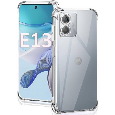 TPU чохол GETMAN Ease logo посилені кути Full Camera для Motorola Moto E13 Безбарвний (прозорий)