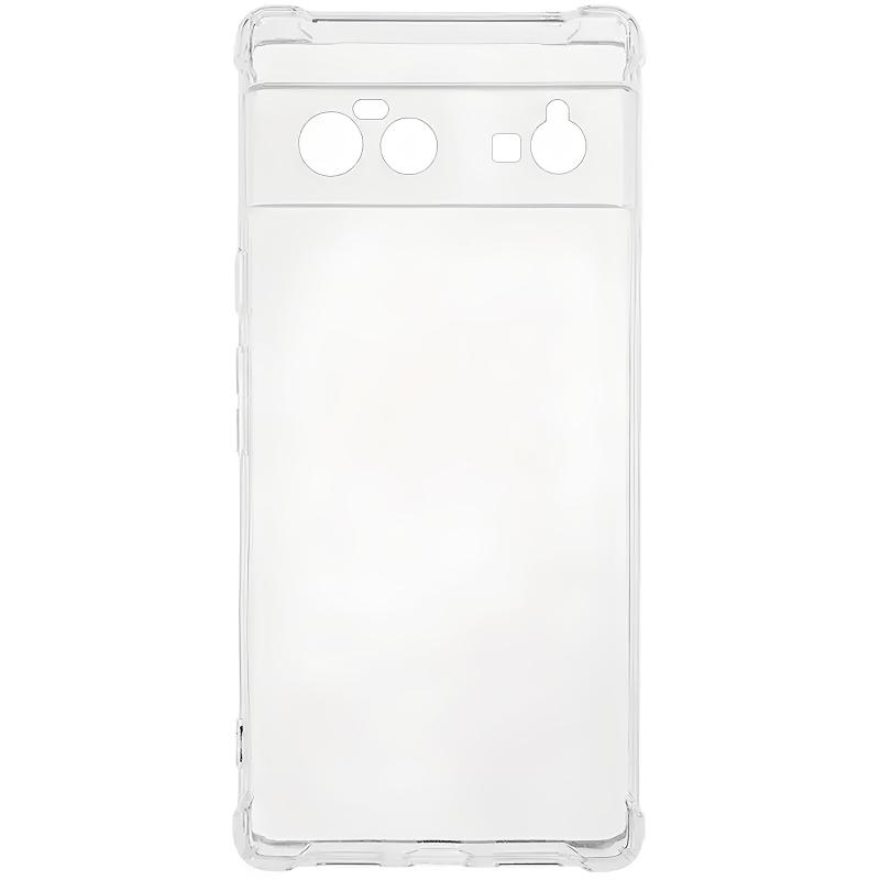 TPU чохол GETMAN Ease logo посилені кути Full Camera для Google Pixel 6 Безбарвний (прозорий)