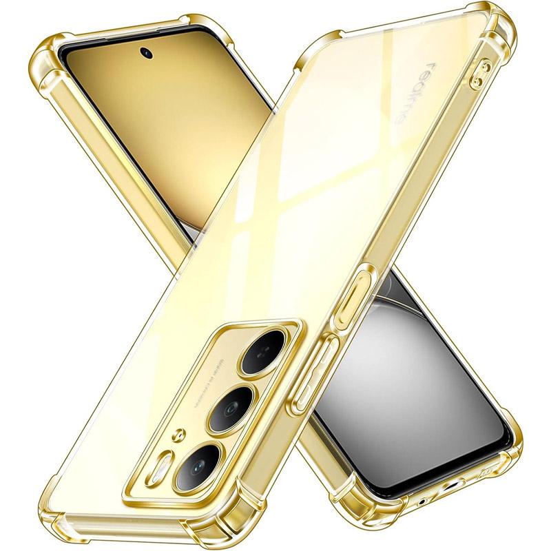 TPU чохол GETMAN Ease logo посилені кути Full Camera для Realme C75 / C75x Безбарвний (прозорий)