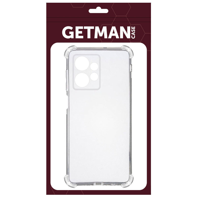 TPU чохол GETMAN Ease logo посилені кути Full Camera для Xiaomi Redmi Note 13 4G Безбарвний (прозорий)