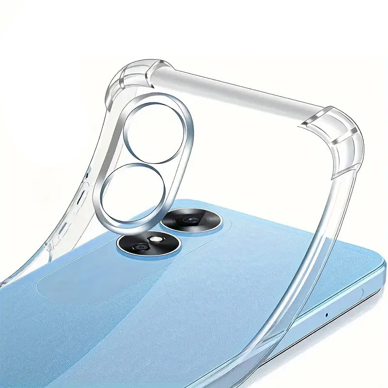 TPU чохол GETMAN Ease logo посилені кути Full Camera для Oppo A38 / A18 Безбарвний (прозорий)