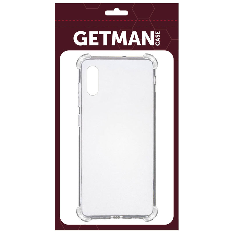 TPU чохол GETMAN Ease logo посилені кути для Xiaomi Redmi 9 А Безбарвний (прозорий)