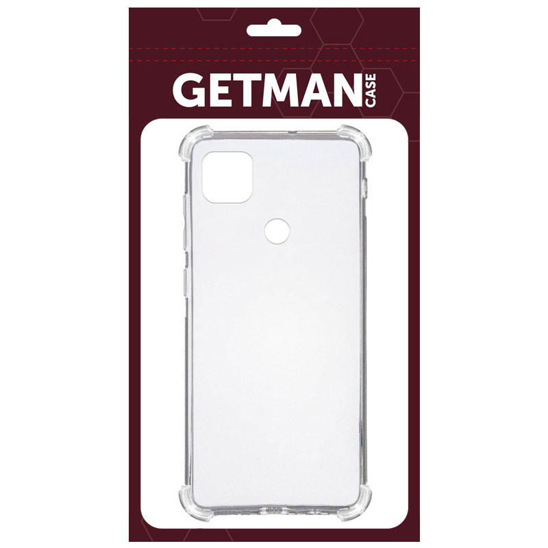 TPU чохол GETMAN Ease logo посилені кути для Xiaomi Redmi 9C Безбарвний (прозорий)